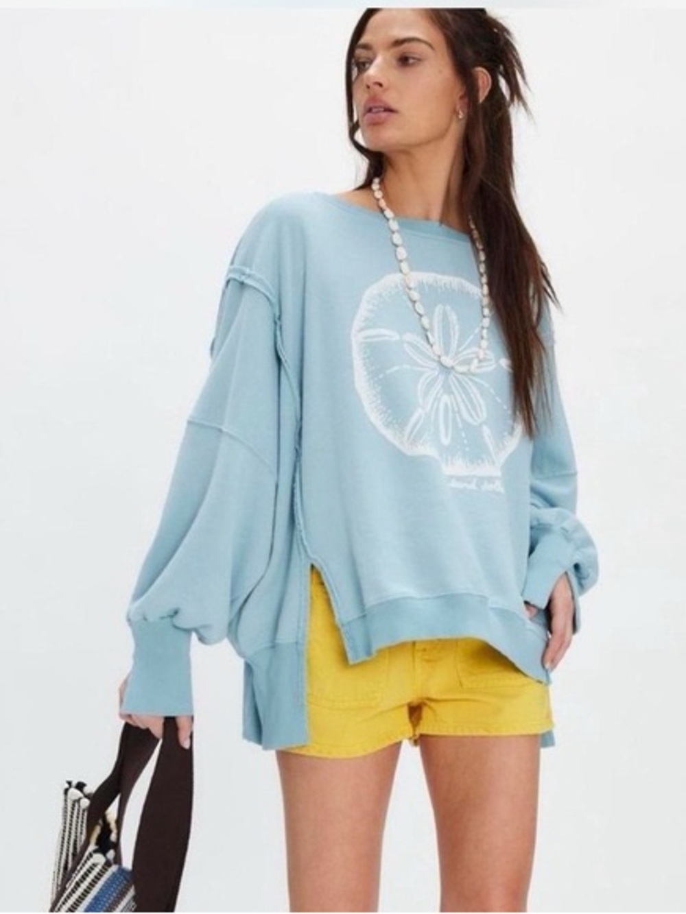 Free People Blue Sand Dollar “Camden” Graphic Sweatshirt - Picture 4 of 4